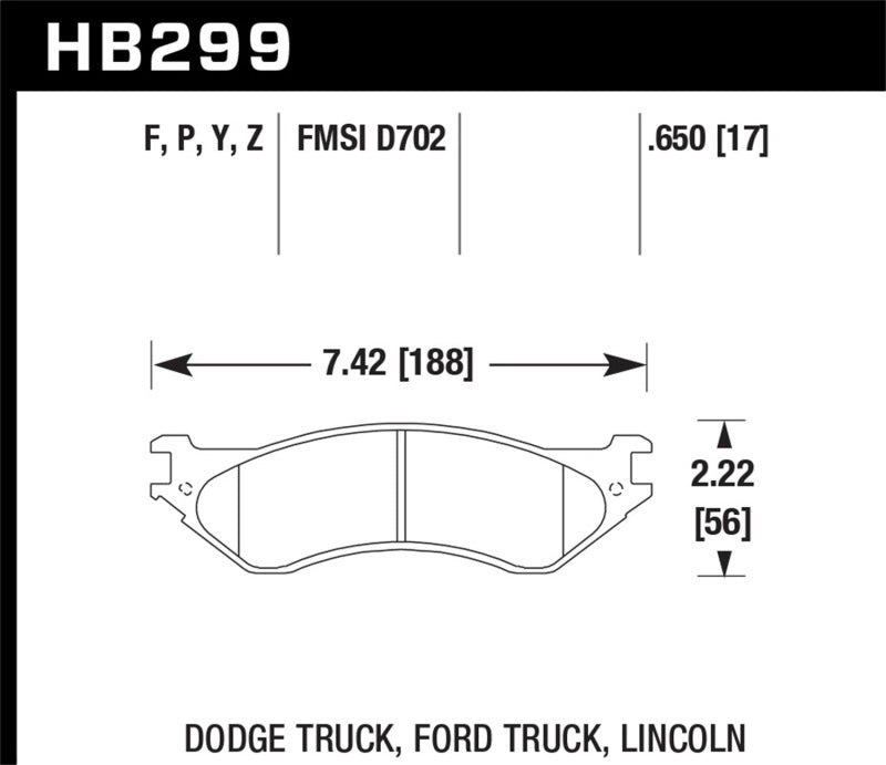 Hawk Performance HB299P.650 Super Duty Street Brake Pads