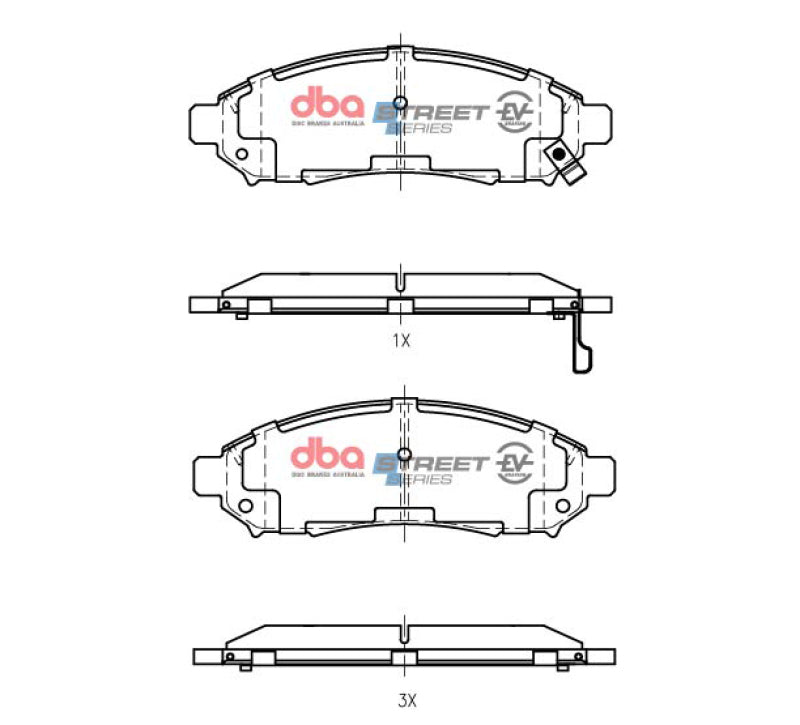 DBA 05-26 Nissan Frontier Front SSEV Street Series Brake Pads