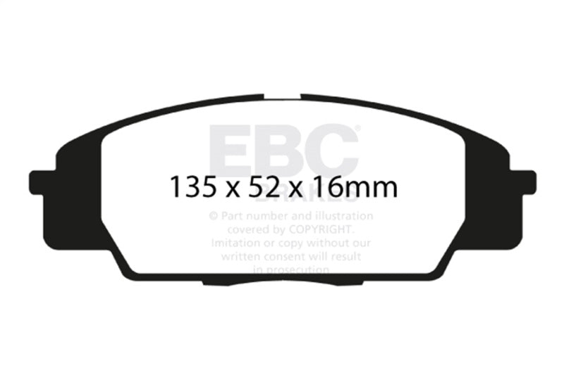EBC 07-11 Acura CSX (Canada) 2.0 Type S Greenstuff Front Brake Pads DP21254