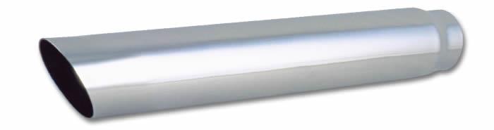 Vibrant 4in Round SS Truck/SUV Exhaust Tip (Single Wall Angle Cut) - 3in inlet