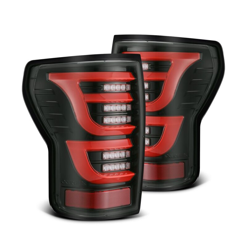 AlphaRex 670050 07-13 Toyota Tundra LUXX-Series LED Tail Lights Black-Red