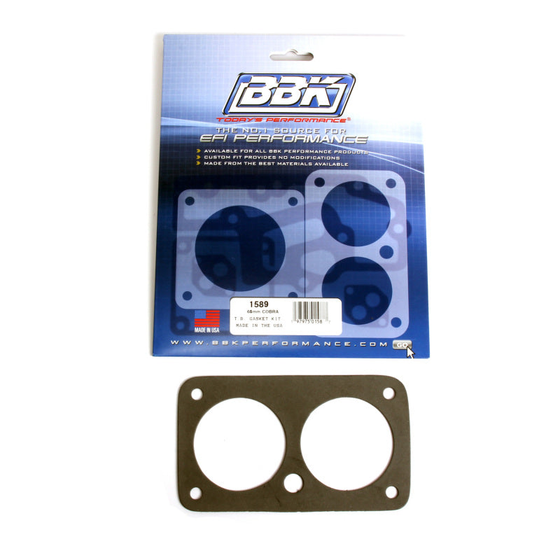 BBK Performance 1589 Throttle Body Gasket Kit Twin 65mm for 1996-2004 Ford Mustang Cobra 4.6L 4V