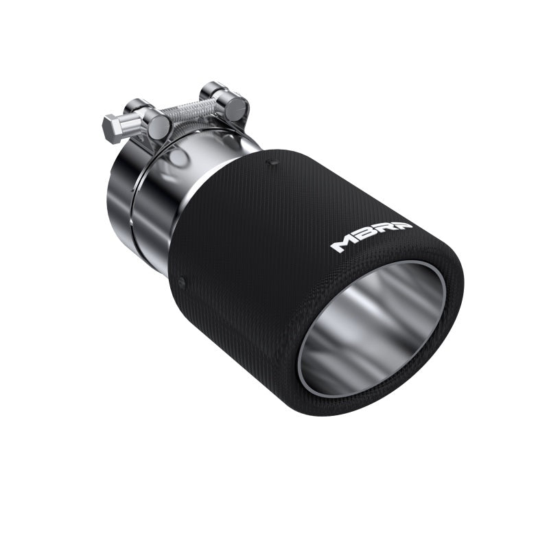 MBRP T5122CF Dual Wall Angled Exhaust Tip (4in outside diameter, 3in inlet, 7.7in length, Carbon Fiber), 1 Pack