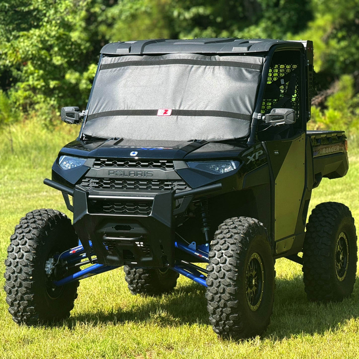Seizmik 18+ Polaris Ranger XP 1000 Windshield Protector - Black 66-10127