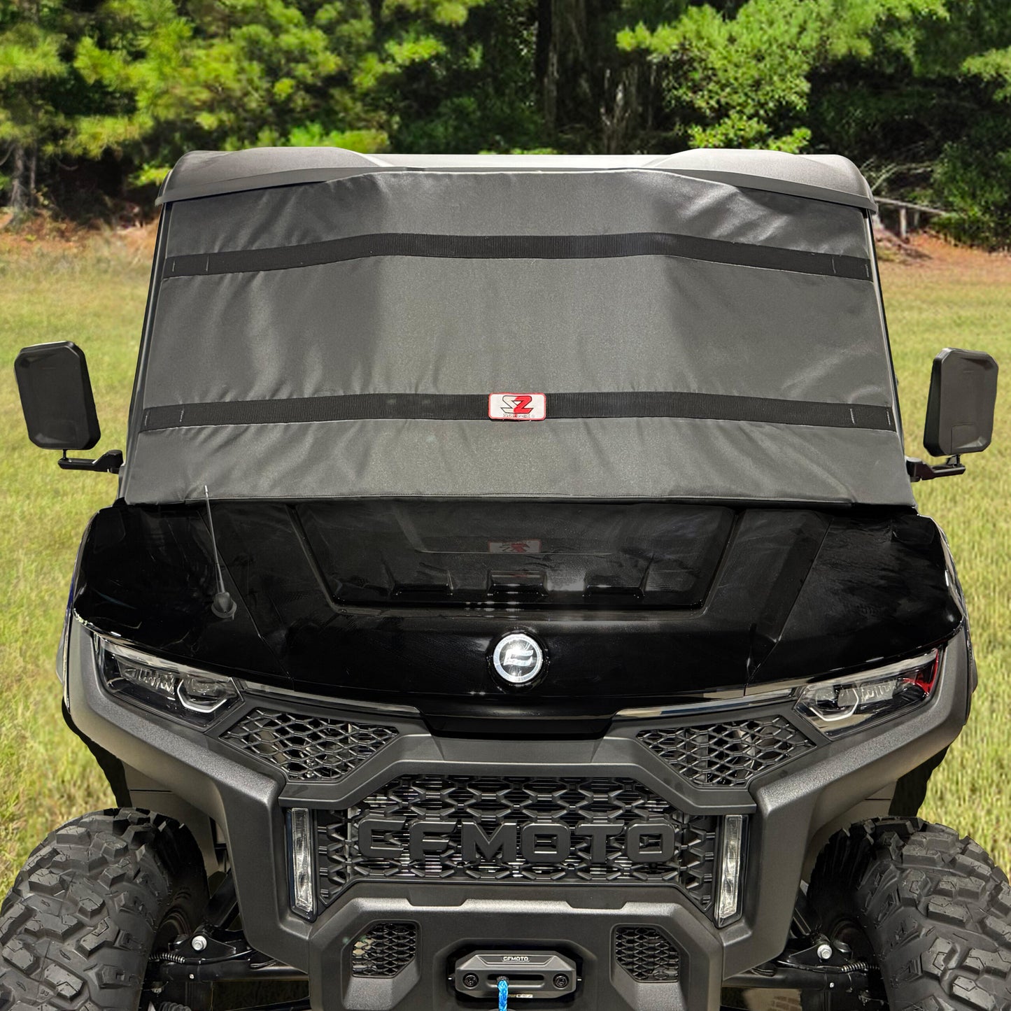 Seizmik 25+ CF Moto U10 PRO Highland Windshield Protector - Black 66-10128