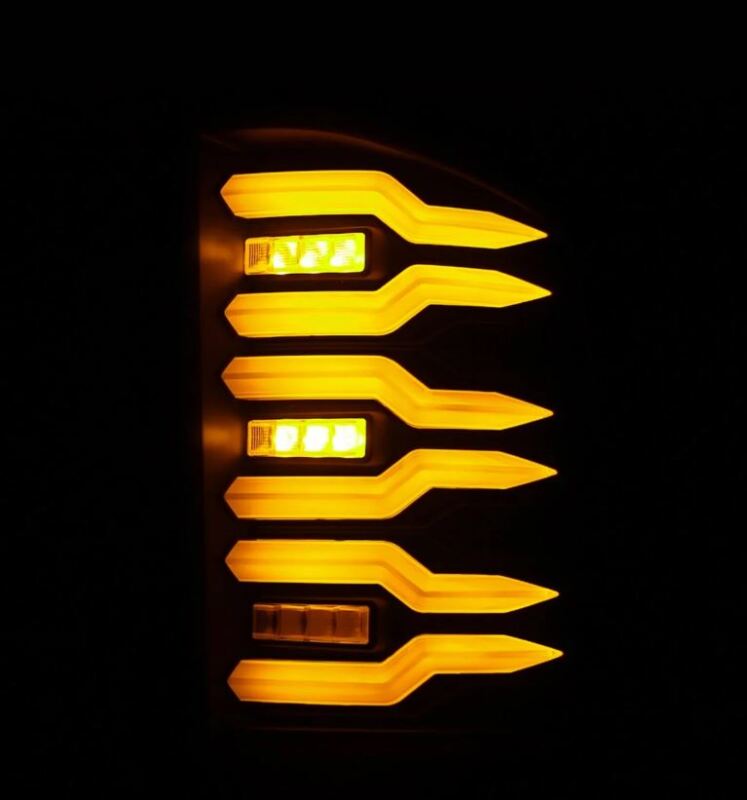 AlphaRex 620080 07-14 Chevrolet Silverado 1500/2500 HD/3500 HD Luxx-Series LED Tail Lights Black w/Smoked Lens