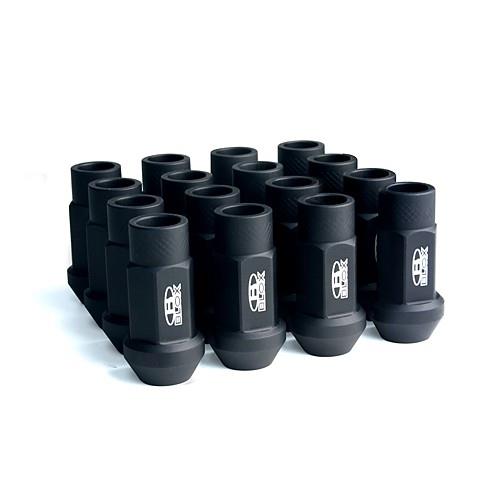 BLOX Racing Street Series Forged Lug Nuts - Flat Black 12 x 1.25mm - Set of 20 (New Design) BXAC-00107-SSFB