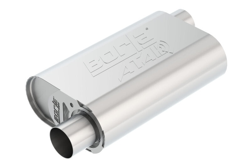 Borla 400774 CrateMuffler Small Block Chevrolet ATAK 2.5in Offset/Offset 14inx4.35inx9in Muffler - #400774