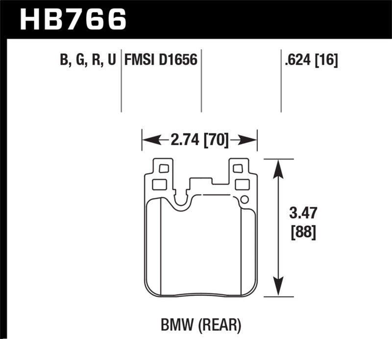 Hawk Performance HB766D.624 ER-1 Motorsport Brake Pads