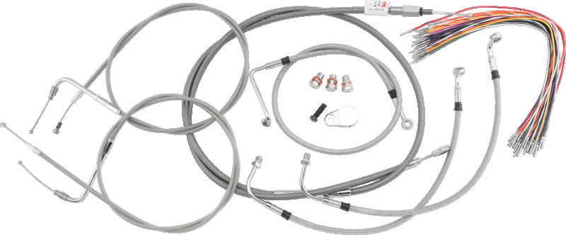 Burly Brand B30-1077 Control Kit 16 in Stainless Steel for 1997-1999 Harley-Davidson Touring