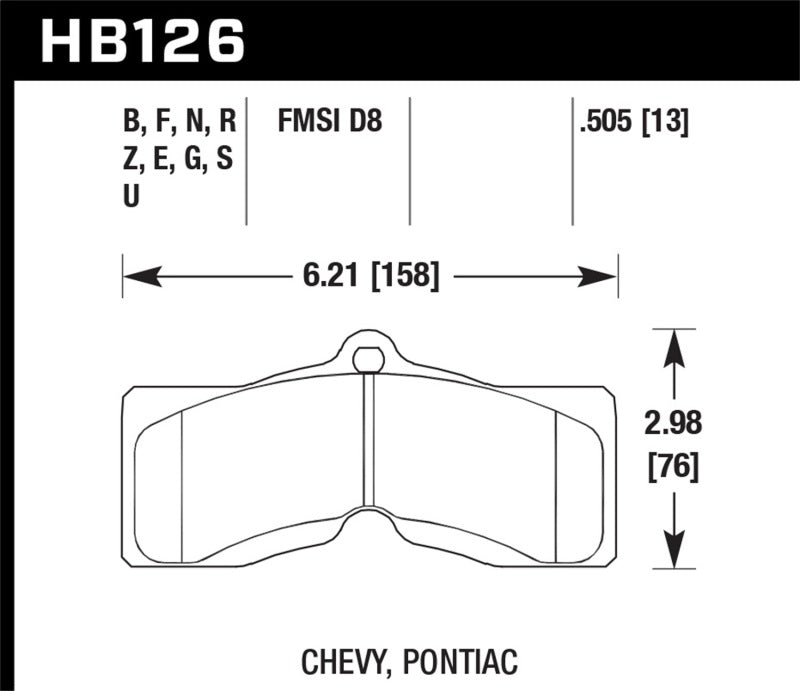Hawk Performance HB126F.505 HPS Performance Street Brake Pads