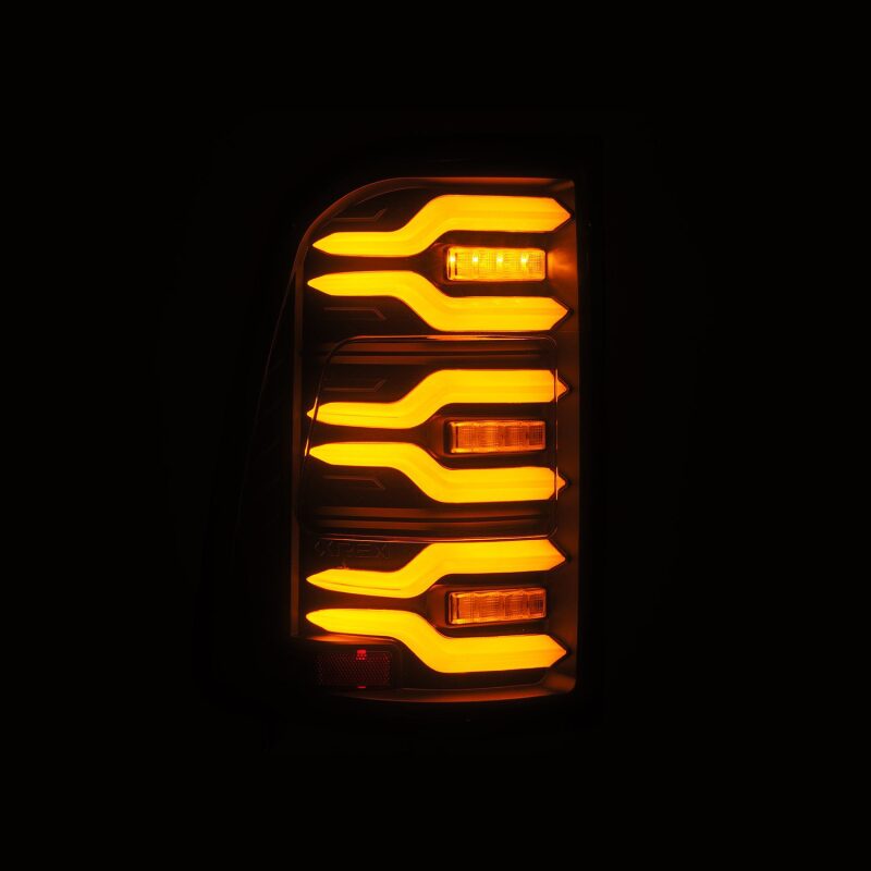 AlphaRex 640040 19-21 Dodge Ram 1500 Luxx-Series LED Tail Lights Black w/Activation Light/Sequential Signal