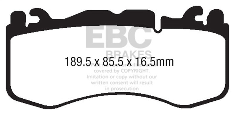 EBC 12+ Aston Martin Vantage 4.7 Yellowstuff Front Brake Pads DP42174R