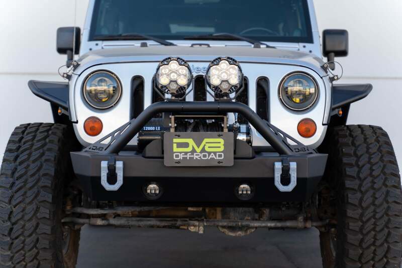 DV8 Offroad Fairlead Mounted Flip-Up License Plate Bracket - #LPBM-02