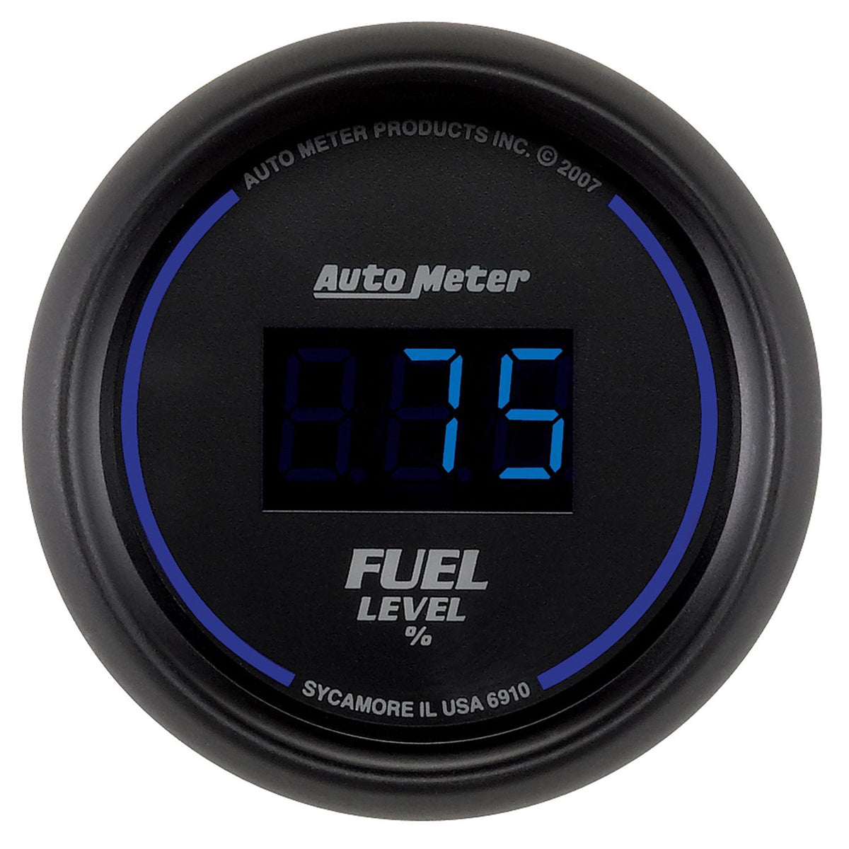AutoMeter 6910 Cobalt Digital 52mm Black Programmable Fuel Level Gauge