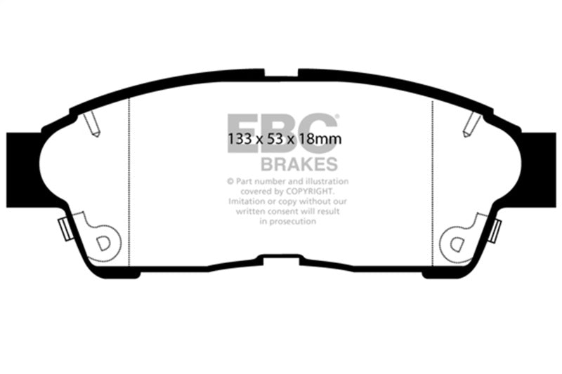 EBC 94-99 Toyota Celica 1.8 Yellowstuff Front Brake Pads DP4964R