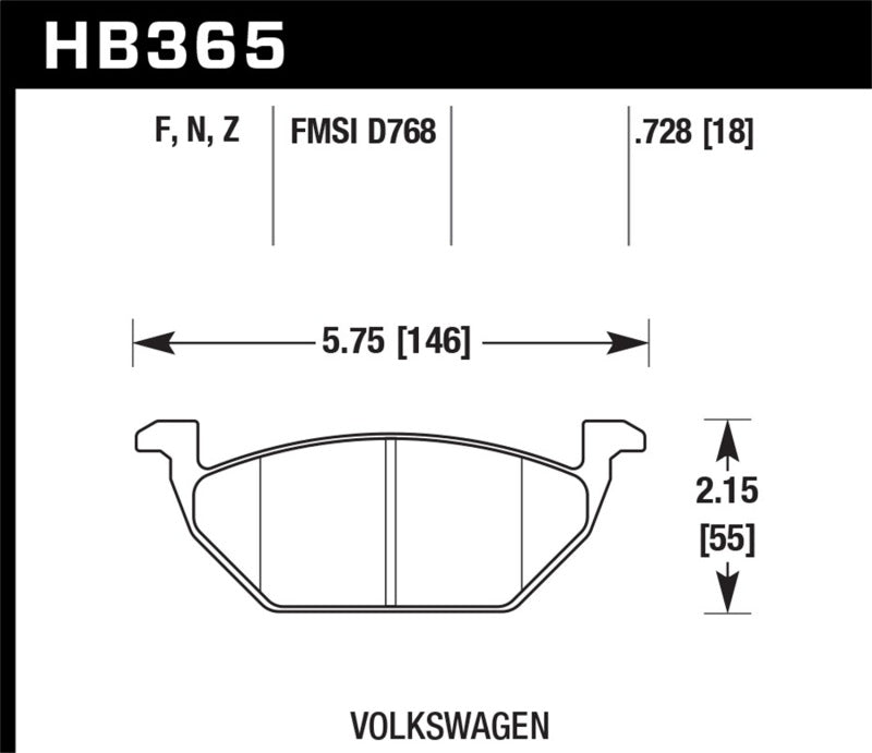 Hawk Performance HB365B.728 HPS 5.0 Street Brake Pads
