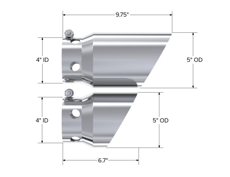 MBRP T5111 5in Tip Cover Set (T304)