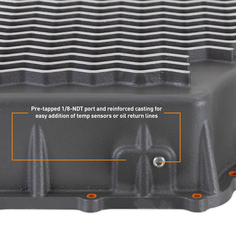 Mishimoto 2011+ Powerstroke 6R140 Transmission Pan - Cast - GR - #MMTP-F2D-11