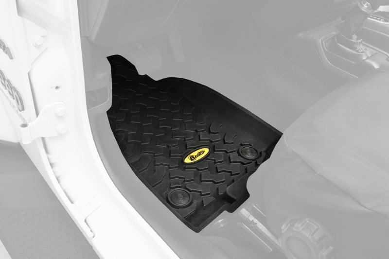 Bestop 20-26 Jeep Gladiator / 18-26 Wrangler JL Front Floor Mats (Black)