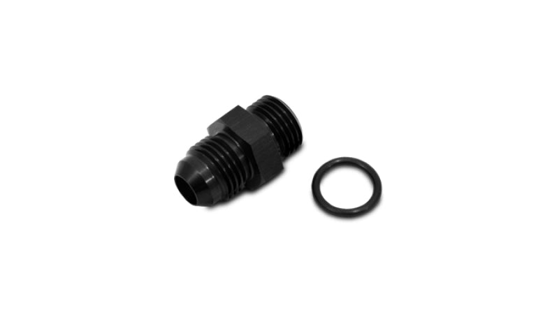 Vibrant -6AN Male Flare to -12 ORB Male Straight Adapter w/O-Ring - Anodized