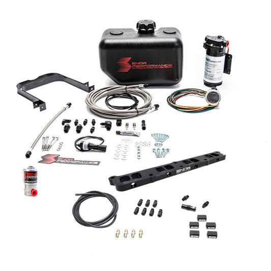 Snow Performance SNO-2136-BRD-T for Ford 2.0L/2.3L Stage 2.5 Cooler Port Water Inj Kit (SS Line 4AN Fittings w/o Tank)