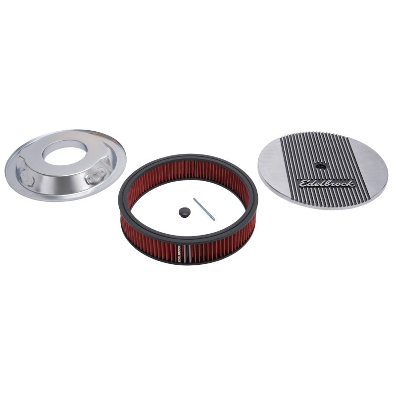 Edelbrock 4266 Elite II Round Air Cleaner 14 in with 3 in Element Polished