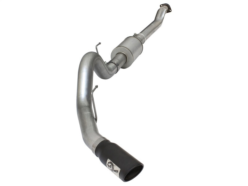 aFe Atlas Exhausts 4in Cat-Back Aluminized Steel Exhaust Sys 2015 Ford F-150 V6 3.5L (tt) Black Tip - #49-03069-B