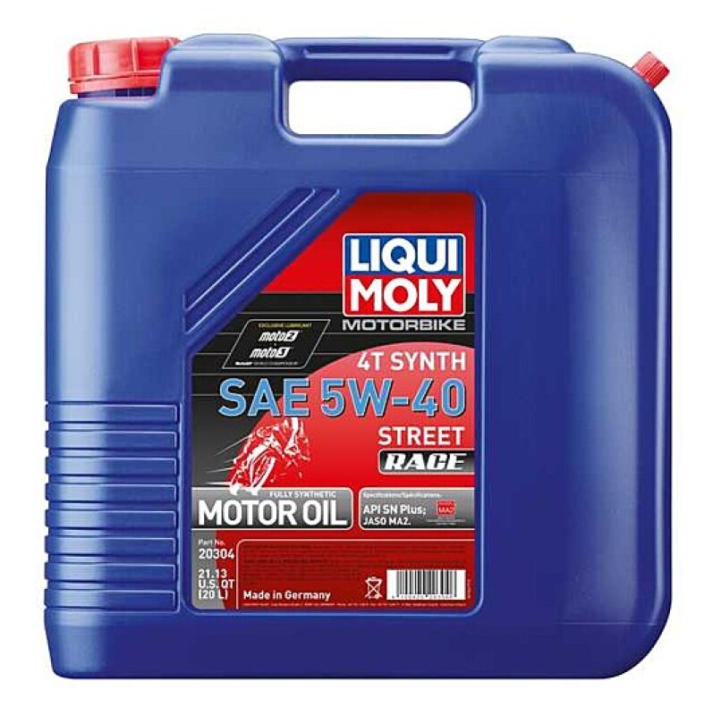 LIQUI MOLY 20L Motorbike 4T Synth SAE Street Race (20304)