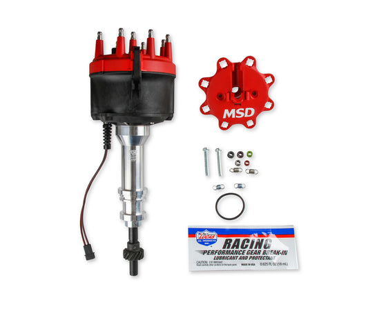 MSD 858051 Distributor, Billet for Ford 351W, for Edelbrock Victor Jr, with Steel Gear