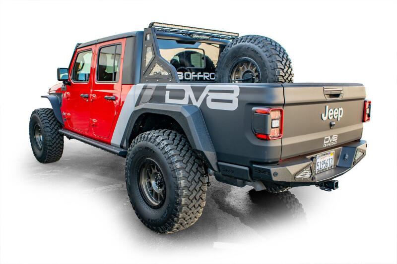 DV8 Offroad 2019+ Jeep Gladiator Universal Stand Up In-Bed Tire Carrier - #TCGL-02