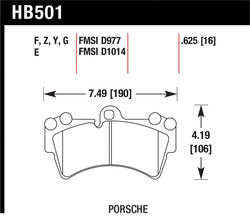 Hawk Performance HB501G.625 DTC-60 Motorsport Brake Pads