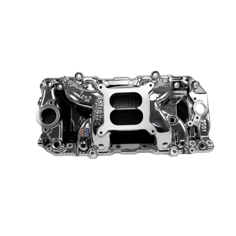 Edelbrock 7561-CP RPM Air-Gap Intake Manifold for Big-Block Chevrolet Oval Port - Chrome Plasma