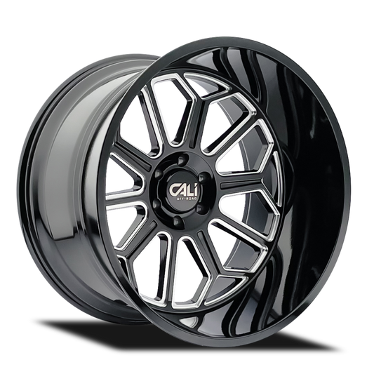 Cali Off-Road Auburn 9117 20x9 8x170 -12mm Gloss Black Milled Wheel 9117-2970BM