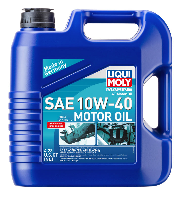 LIQUI MOLY 4L Marine 4T Motor Oil SAE 10W-40 (20508) - Pack of 4