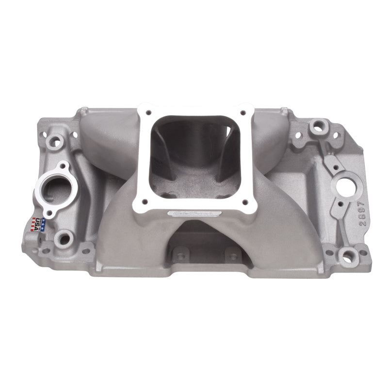 Edelbrock 2897 Manifold BBC Super Victor 632 Tall Deck Conventional Rectangular Port Heads