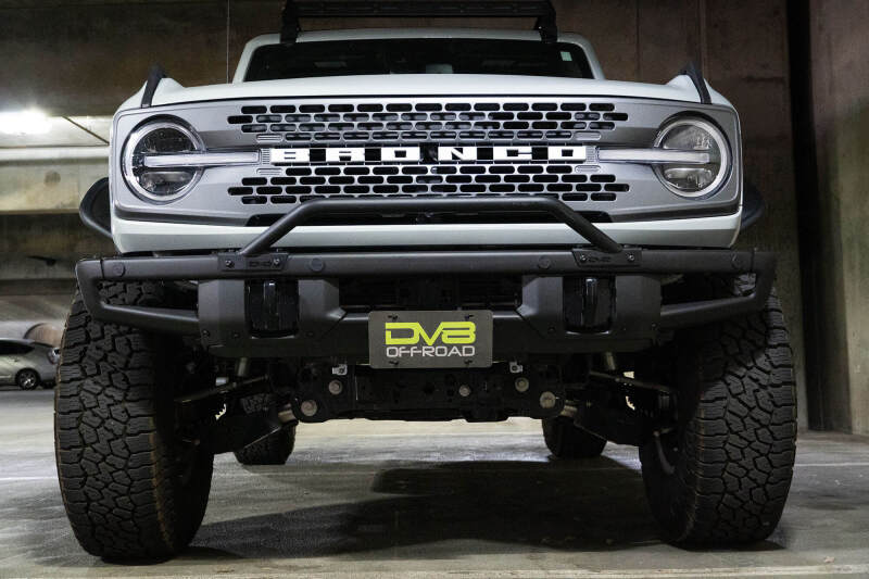 DV8 Offroad 21-22 Ford Bronco Factory Front Bumper Licence Relocation Bracket - Front - #LPBR-01