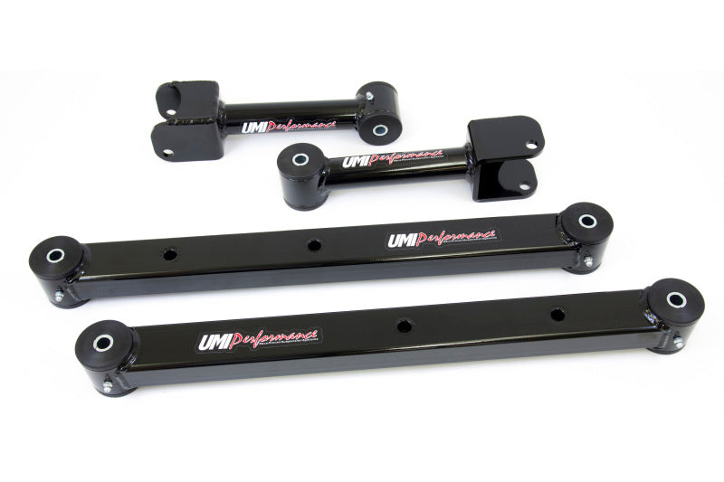 UMI Performance 402416-B Rear Control Arm Kit Boxed Lowers Black