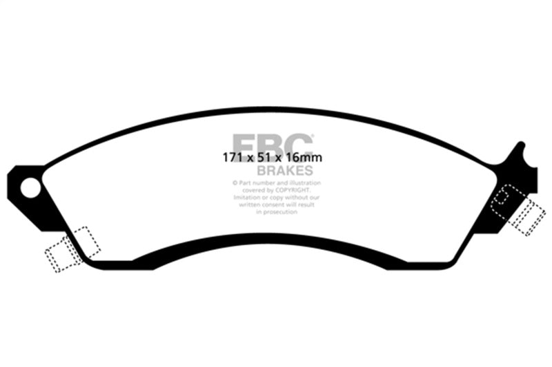 EBC 93-00 Aston Martin Virage 5.3 (PBR Caliper) Yellowstuff Front Brake Pads DP41131R