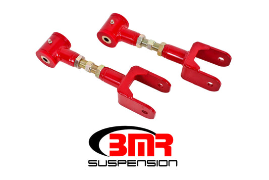 BMR 79-04 Fox Mustang Upper Control Arms On-Car Adj. (Polyurethane) (1-1/4in Tube) - Red