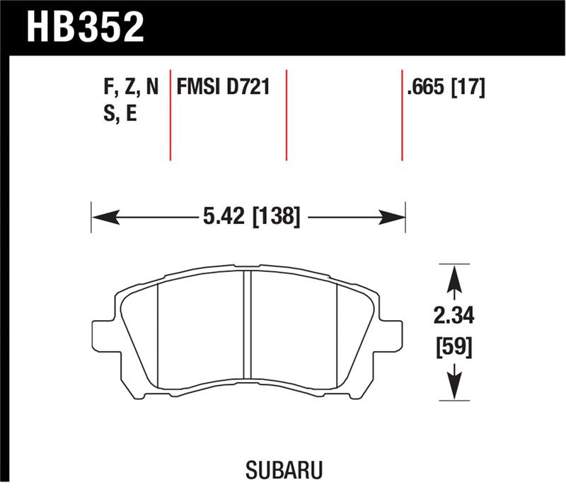 Hawk HB352Z.665 Disc Brake Pad
