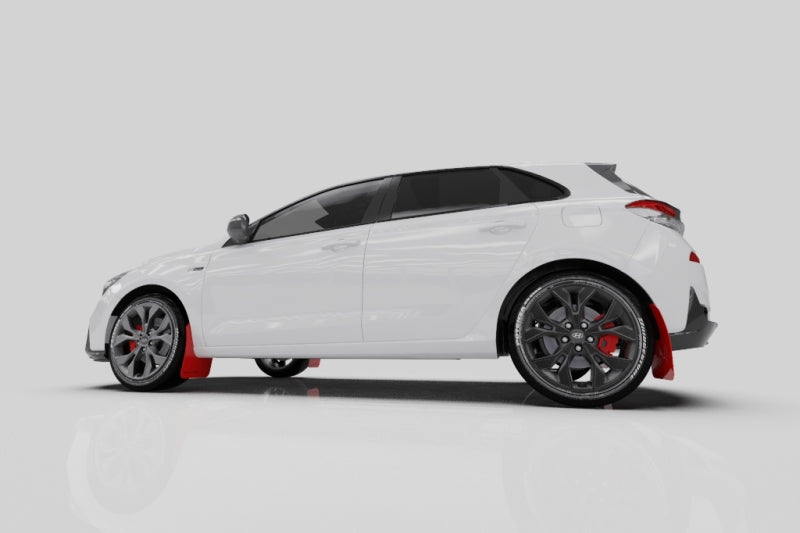 Rally Armor UR Mud Flaps - 2019-2020 Hyundai Elantra GT - Black/Grey Logo - #MF59-UR-BLK/GRY