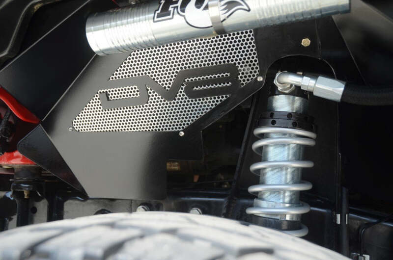 DV8 Offroad 07-18 Jeep Wrangler JK Front Aluminum Inner Fender - Black - #INFEND-01FB