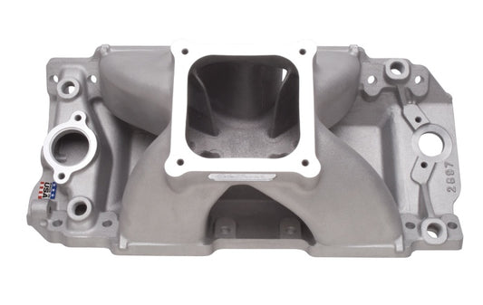 Edelbrock 2897 Manifold BBC Super Victor 632 Tall Deck Conventional Rectangular Port Heads