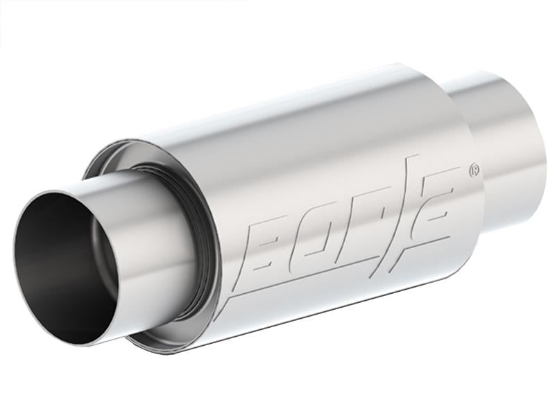 Borla 40004S 3 -1/2in In/Out x 5in Round x 8in Long XR-1 Sportsman Shorty Racing Muffler - #40004S