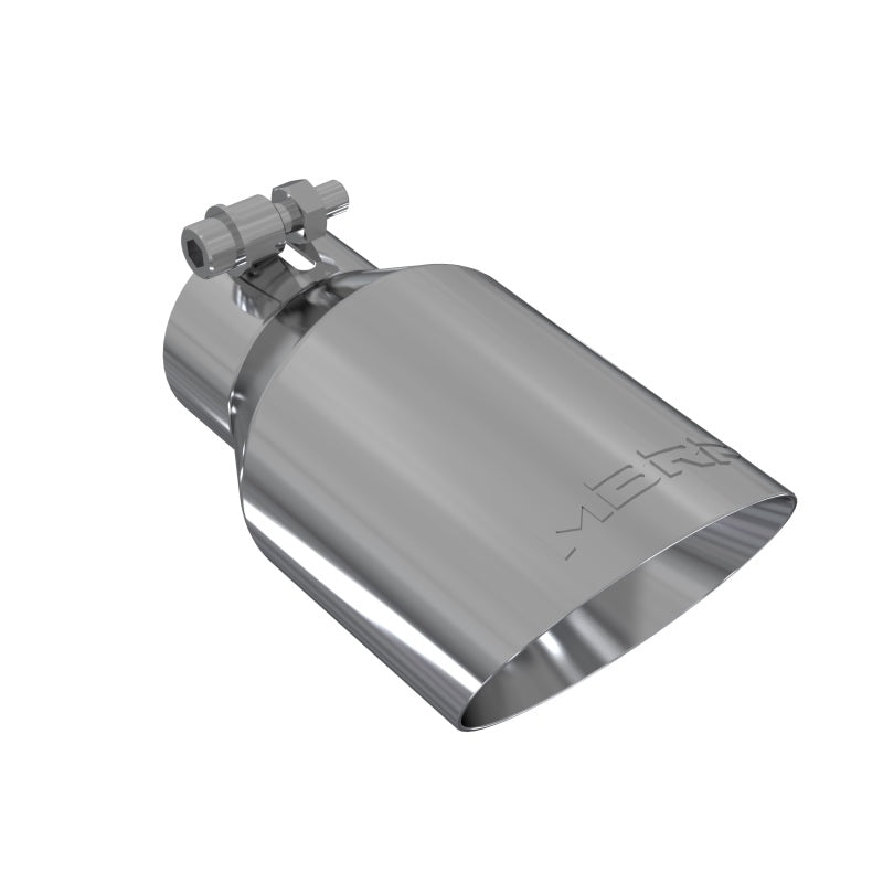 MBRP T5123 Universal Tip 4in O.D. Dual Wall Angled 2.5in inlet 8in length T304 - #T5123