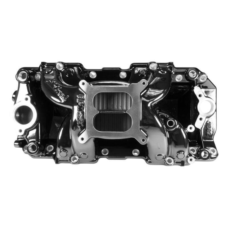 Edelbrock 7562-BP Big Block Chevrolet Rectangular Port RPM Air-Gap Manifold - Black Plasma Finish