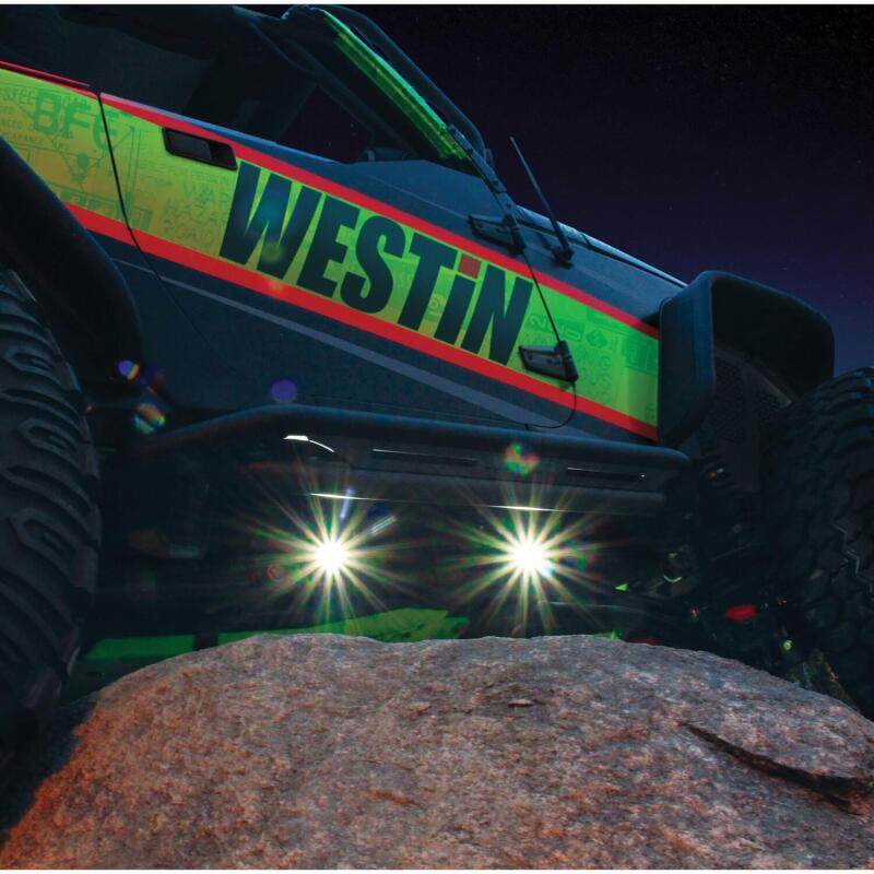 Westin 09-80015 LED Rock Light Kit for 2007-2026 Jeep Wrangler JK / JL Black