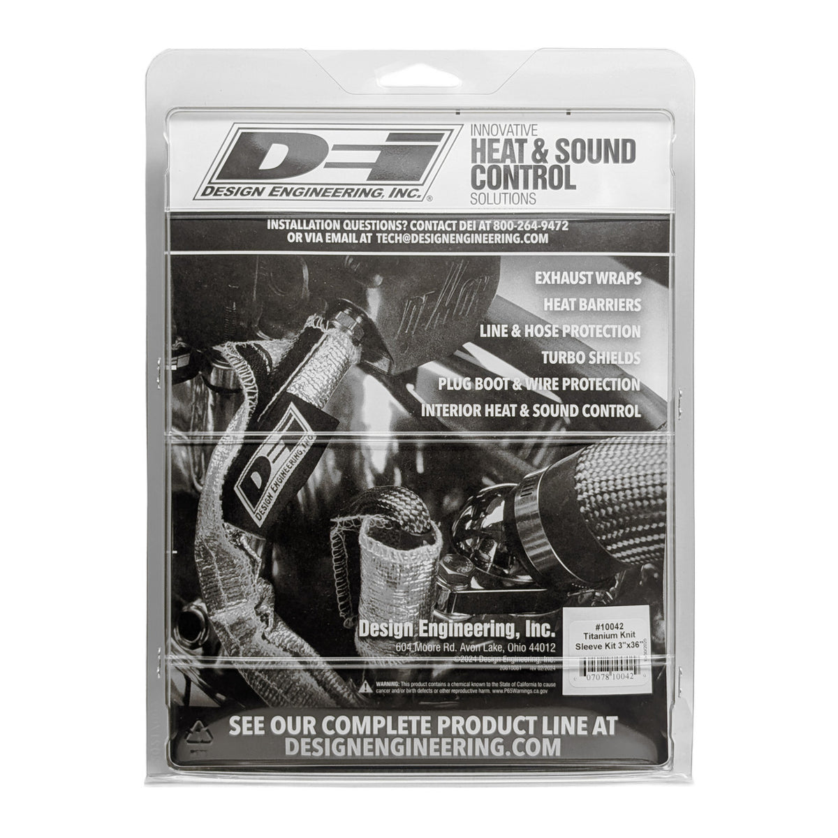 DEI Titanium 3in Knit Exhaust Sleeve - 36in
