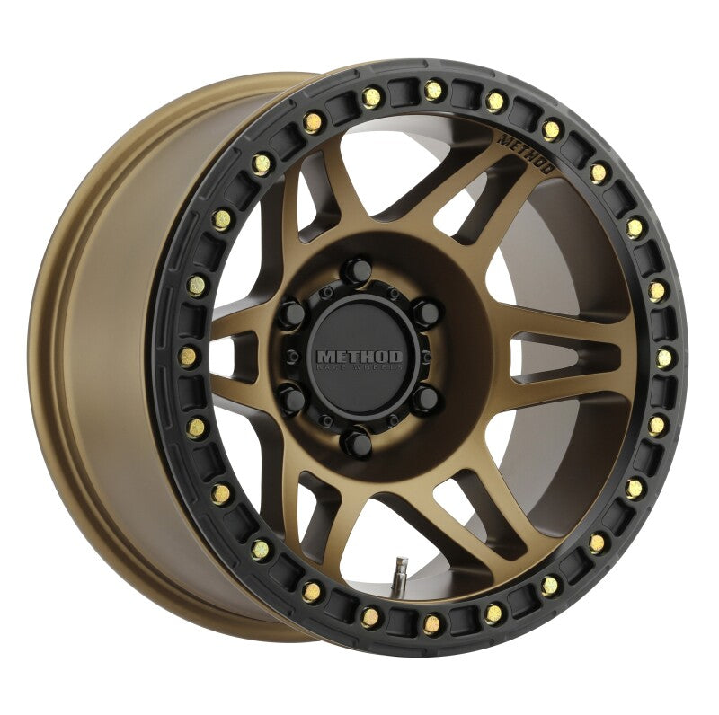 Method MR106 Beadlock 17x9 -44mm Offset 5x5 71.5mm CB Method Bronze with BH-H24125 Wheel